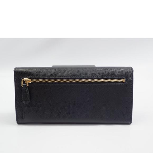 Prada Nero Triang Wallet Saffiano Long - Picture 1 of 6